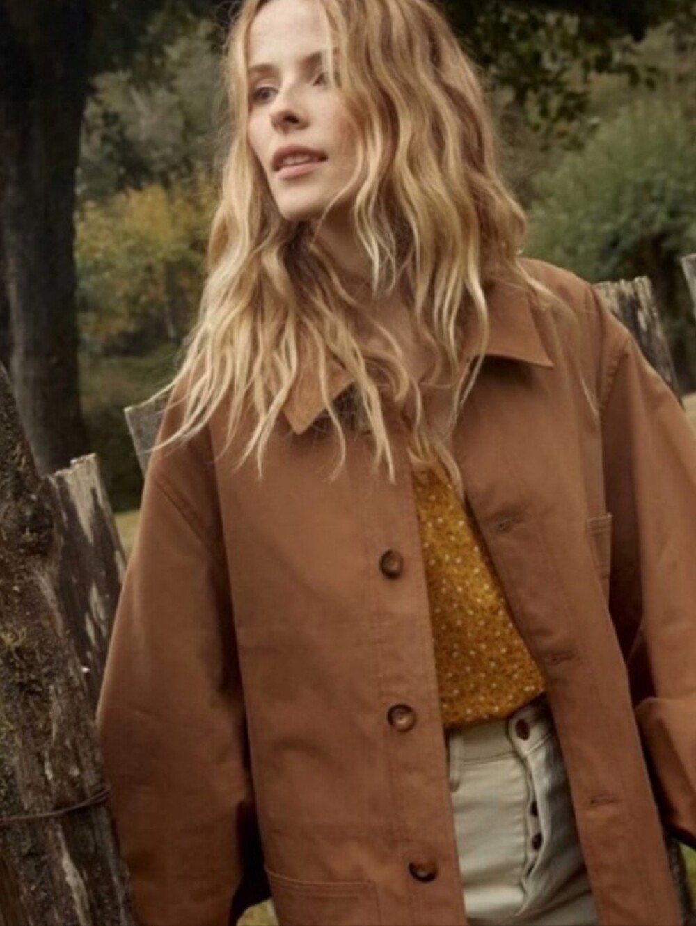 Doen Carmel jacket in cotton twill brown, medium - Picture 2 of 9